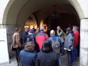 Haller Nightseeing 2013, Führung "Hall – Stadt am Fluss" mit Dipl.-Ing. Walter Hauser, Foto: Stadtarchäologie Hall i.T.