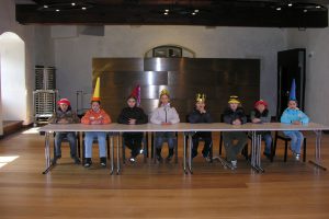 "Des Kunigs Hochzeit", 2008, Rollenspiel im Beheimsaal, Burg Hasegg, Foto: Stadtarchäologie Hall i.T.